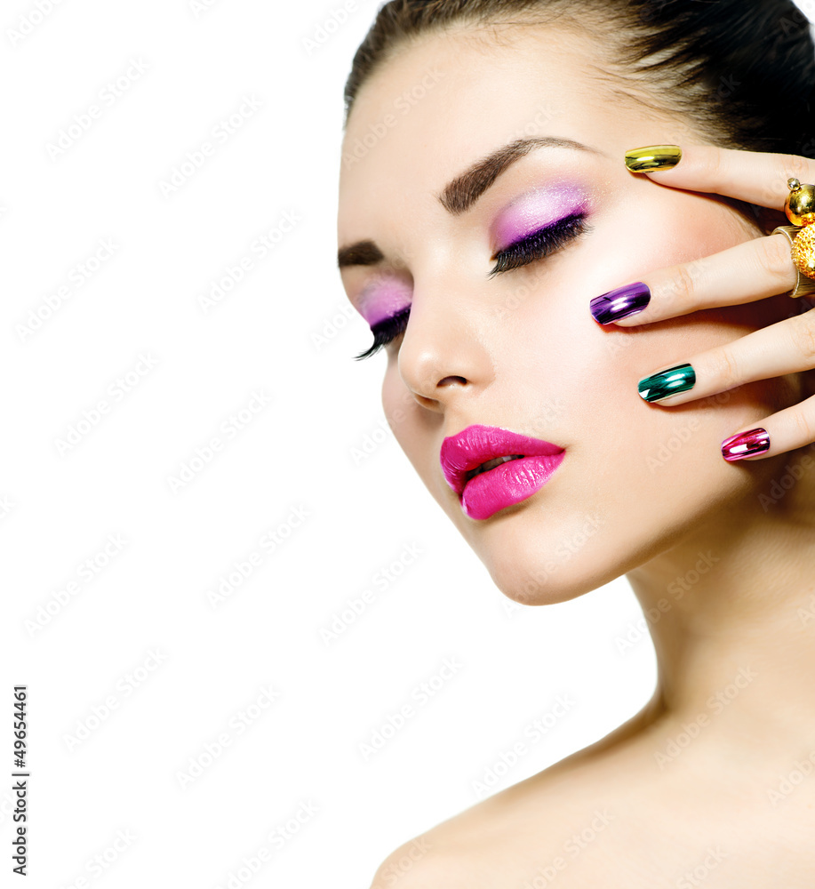 Photo &amp; Art Print Fashion Beauty. Manicure and Make-up. Nail Art ...